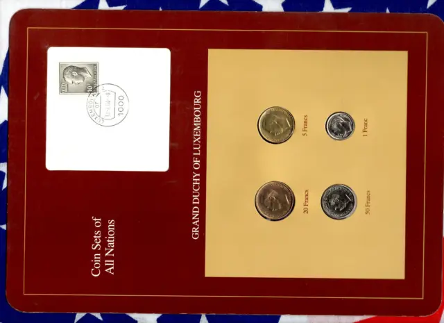 Coin Sets of All Nations Luxembourg w/Card 1990-1991 50 Francs 1991 UNC 19.7.84