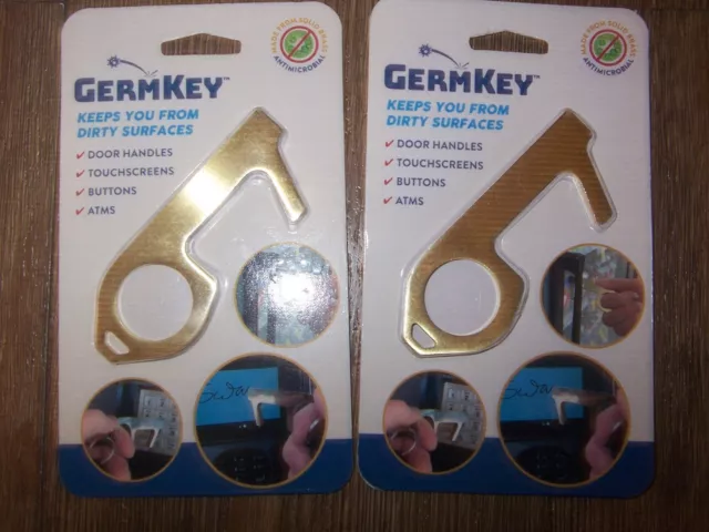 NUEVO 2x Llave de Germen Latón Sólido Herramienta Táctil Manija de Puerta Botones Pantallas