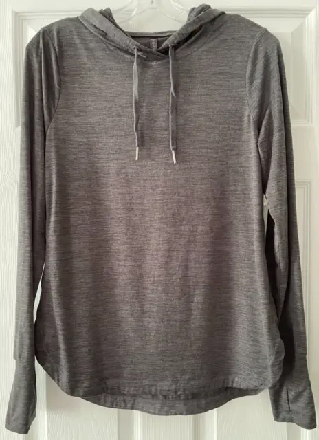 GAIAM WOMEN'S LIGHTWEIGHT Hooded Top with Thumbholes Size M