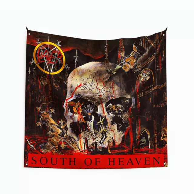 Slayer "South Of Heaven" Art Music Album Wall Hanging Tapestry Flag 3x3ft/ 4x4ft