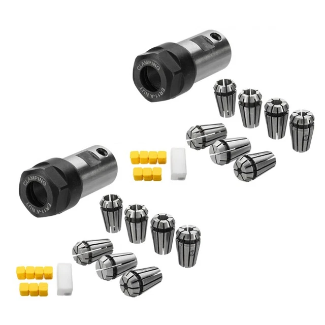 14Pcs ER11 1-7mm Spring Collets with ER11A 5mm Motor Shaft Holder Extension X5R8