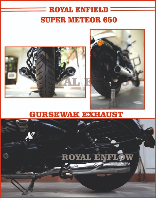 Kit Guidon De Traînée Noir Pour Royal Enfield Meteor 350 - Réf. KXA00039 - Acier Inoxydable - Neuf