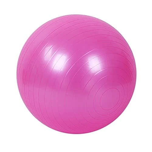 Ballon D'Exercice 55 Cm - Fitness, Pilates, Yoga, Grossesse - Gonfleur Inclus - Rose, Antidérapant Et Hypoallergénique