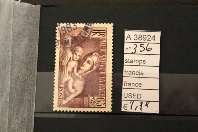 Stamps Francobolli Francia France Used N. 356 (A38924)