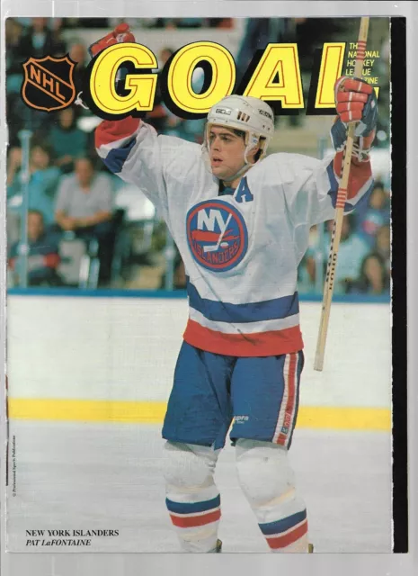 October 13, 1990 Islanders vs Penguins Hockey Goal Program----LaFontaine VG