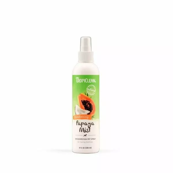 Tropiclean Papaya Mist Deodorant Spray Long Lasting Smell Fresh Pet Coat for Dog