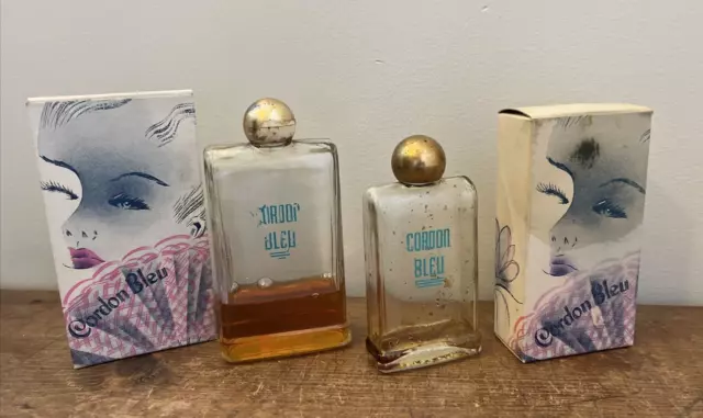 2 Vintage c 1929 Art Deco Armand Duval Cordon Bleu Cologne Perfume in Orig. Box 2