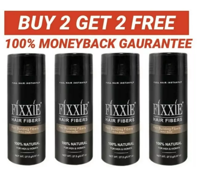FIXXIE® Hair Building Fibres 27.5g 🔥 BUY 2 GET 2 FREE 🔥 SATISFACTION GAURANTEE