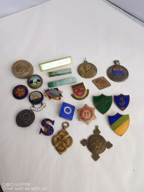 Job Lot Of Vintage Used Pin Badges