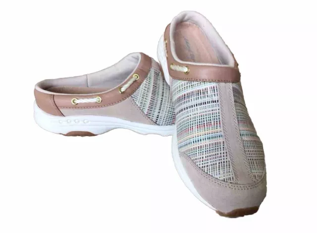 Women's Easy Spirit Slip On Mule Shoes - TravelPort21- Beige - size 9.5 WW