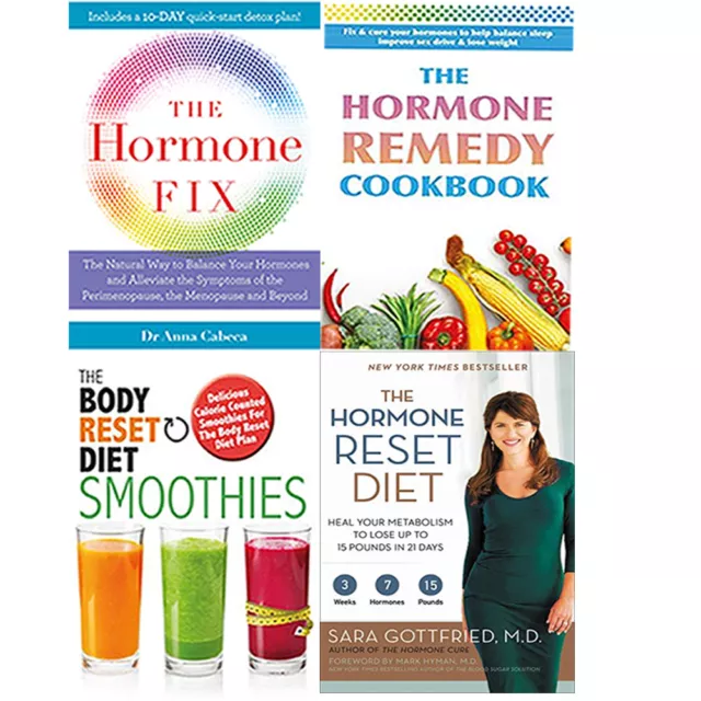 The Hormone Reset Diet,Body Reset Diet Smoothies 4 Books Collection Set NEW