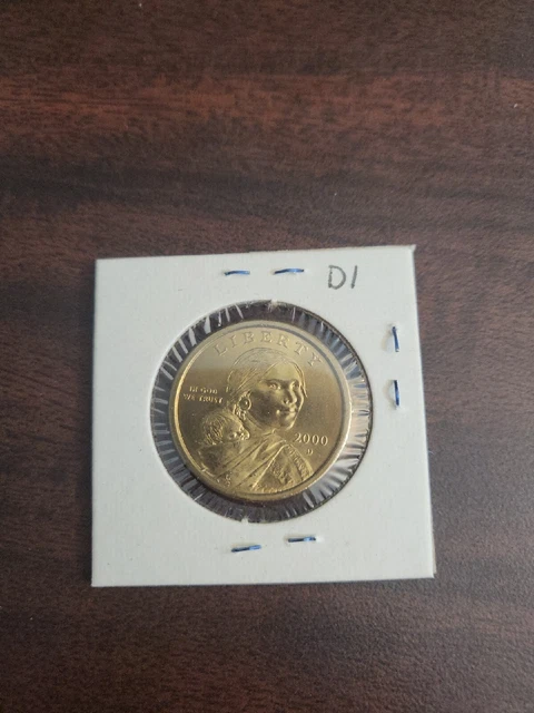 2000 D Native American Sacagawea Dollar In Brilliant Uncirculated Condition
