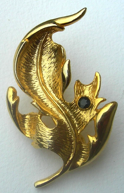 Broche texturée en forme de losange carré doré Van S Authentics