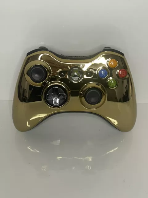 Microsoft Xbox 360 Chrome Gold Wireless Controller. Tested & Working. Microsoft Xbox 360 Chrome Gold Wireless Controller. Tested & Working.