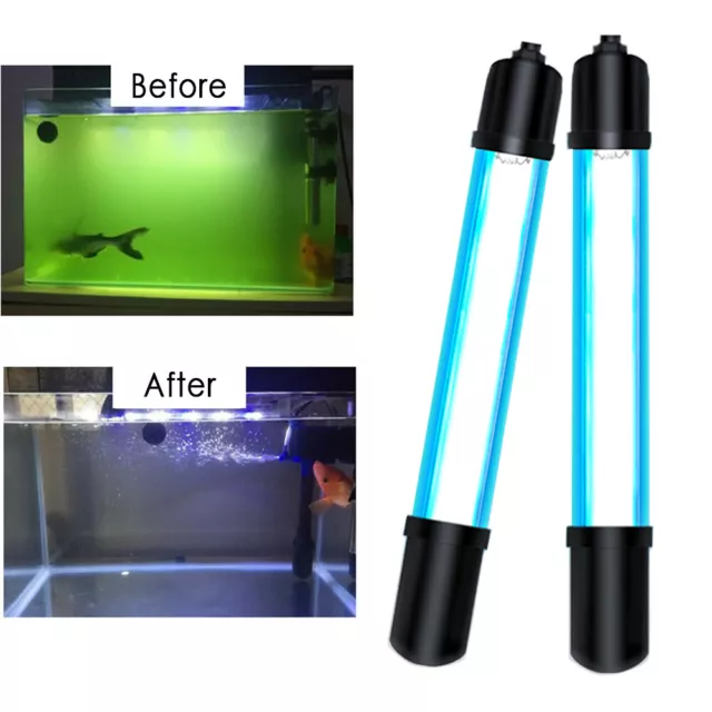 Aquarium Fish Tank Pond UV Steriliser Light Water Clean Lamp Submersible -