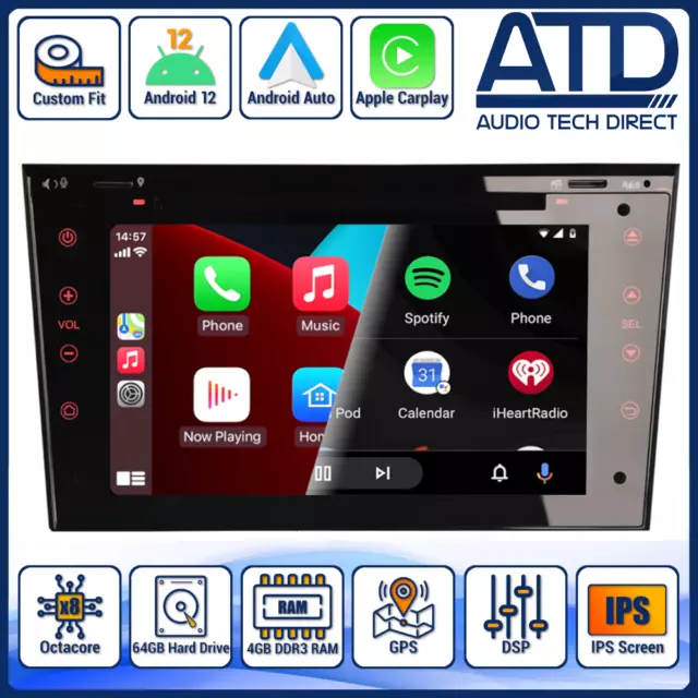 Android Auto Radio For Vauxhall Meriva A Zafira B Carplay Sat Nav GPS Head Unit