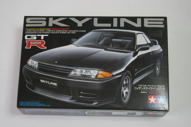 TAMIYA 1/24 SCALE NISSAN SKYLINE GT-R GTR R32 No 90 Plastic Model Kit ...