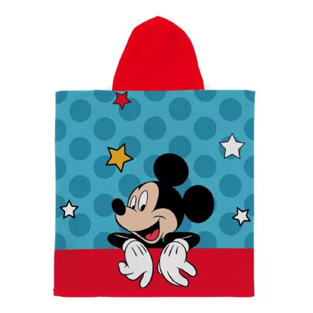 Mickey Mouse Kinder Poncho mit Kapuze 60 x 120cm 2