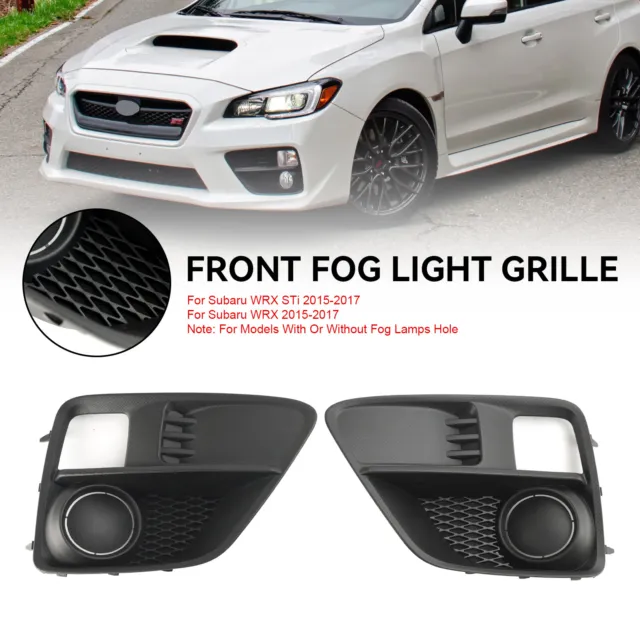 2PCS Front Fog Light Cover Bezel Grill Grille Für Subaru WRX & STi 2015-2017