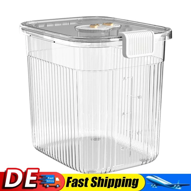 Contenitore Per Riso Da 10-11,3 Kg Con Dispenser E Misurino, Grigio, Per Cereali, Soia E Mais, Per Cucina E Dispensa