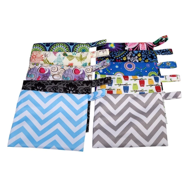 1PC Reusable Waterproof Zip Wet Bag Pouch For Baby Infant Cloth Diapers Nappy Sa