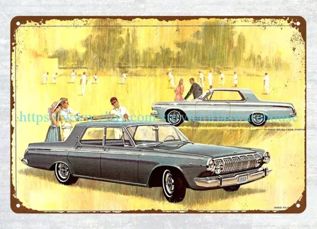 1963 car auto metal tin sign outdoor metal advertising wall art