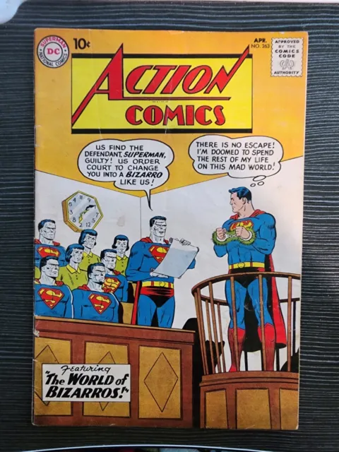 Action Comics #263 Minor Key Debut of Bizarro World 3.0 (GD/VG) 1960