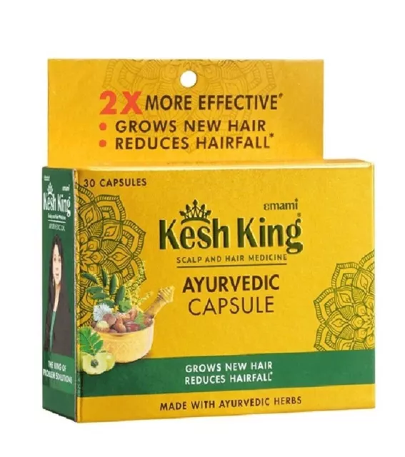 Emami Kesh King Ayurvedic (30 capsules) pour faire pousser les cheveux et...