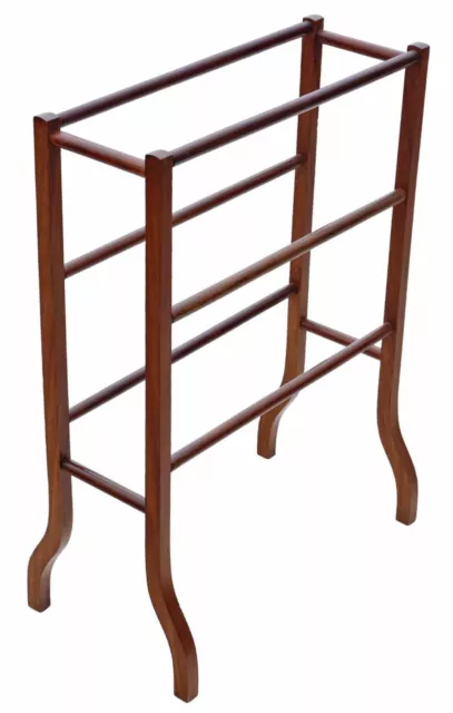 Antique quality mahogany C1900 towel rail stand Art Nouveau