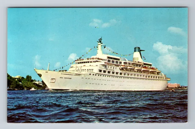 M/S Sea Venture, Ships, Transportation, Antique Vintage Postcard