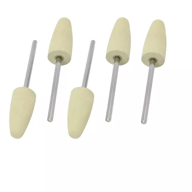 2.35mm Shank 10mm Silicon Head Cone Shape Polishing Mounted Point Yellow 5pcs