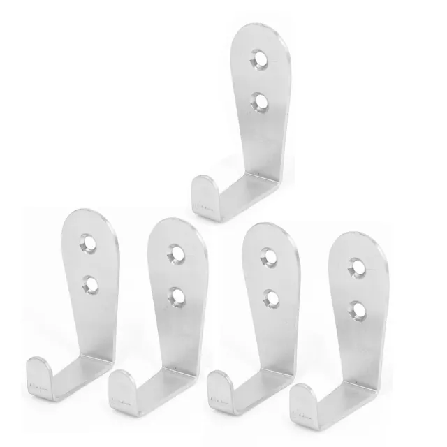 Colgador De Pared Dormitorio Cocina Acero Inoxidable Para Montaje Gancho 5Pcs