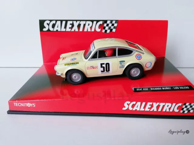 Slot car scx scalextric 6512 - Seat 850 Sport " Ricardo Muñoz - Luís Valero "