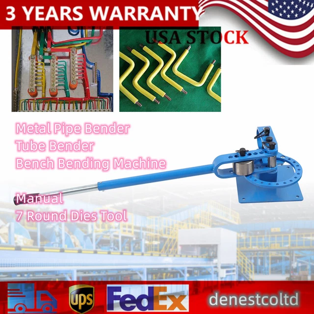 Manual Metal Pipe Bender Tube Bending Steel 1"-3" 7 Dies Metal Fabrication