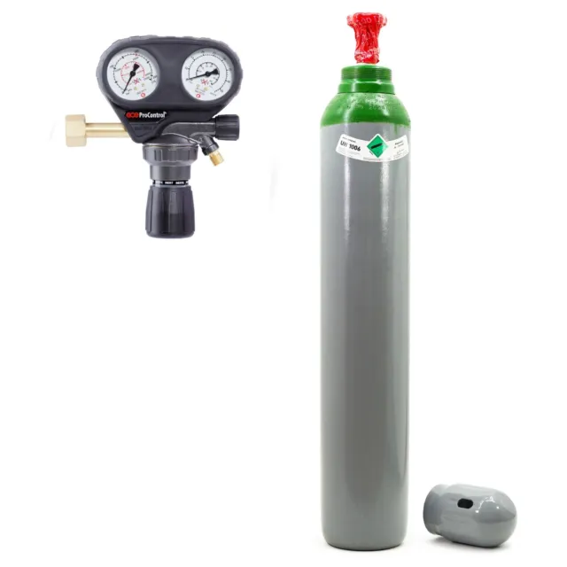 Bottiglia gas + Riduttore GCE Puro 4.8 Argon 100% Gas di Saldatura 10 Litri TIG/WIG MIG