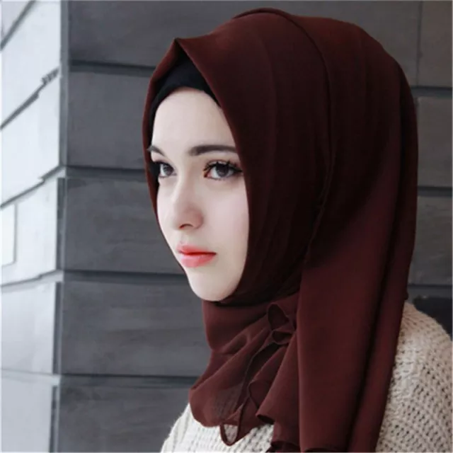 Muslim headscarf  chiffon long scarf Islamic hijab Baotou scarf W6W65601
