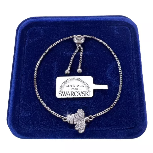 Braccialetto Ape Bracciale Donna Acciaio con Cristalli Swarovski Regolabile Arge