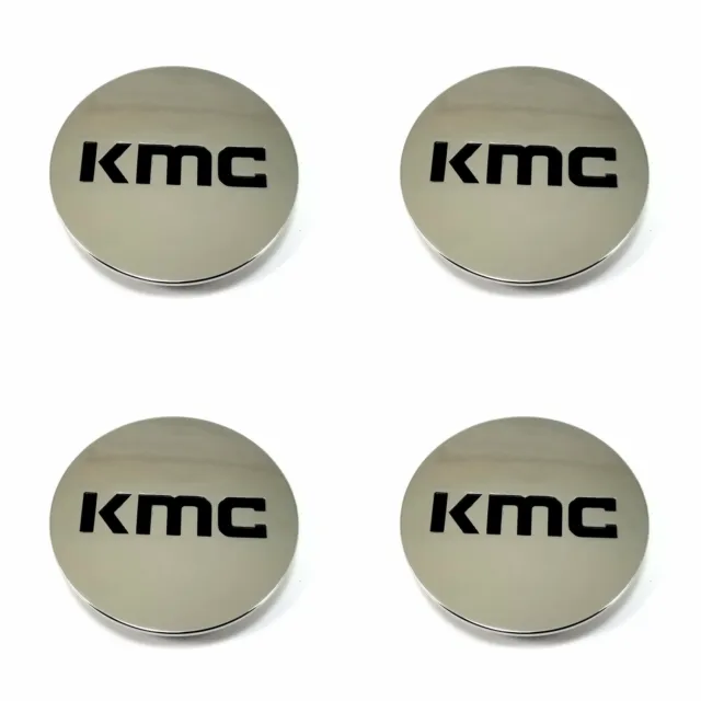 4 KMC Wheels Chrome Wheel Center Hub Caps for 5/6Lug KM700 Revert