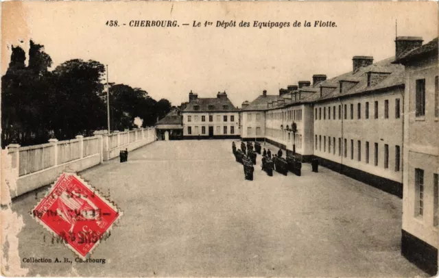 CPA MILITAIRE Cherbourg-Le 1er Dépot des Equipages de la Flotte (317525)