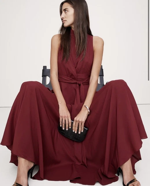 NWT BHLDN MONTREAL Crepe Maxi Dress Wine Size 10 $65.00 - PicClick