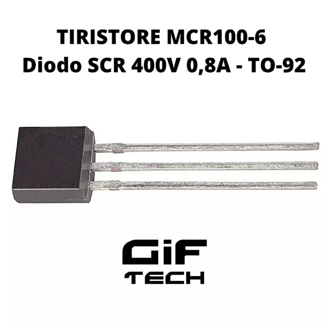 5 Pezzi Diodo Tiristore Mcr100-6 Scr 400V 0,8A To-92 Tyristor Cs Circuito Pcb