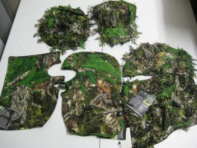 Lot of 5 Mothwing Hat Facemask Hood Leafy 3D Spring Green Deer Bow Hunting Camo