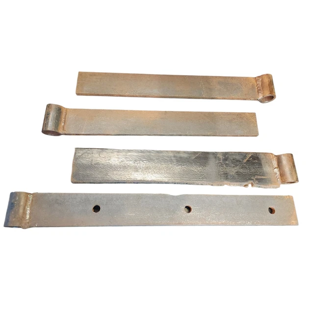 Vintage Barn Door Strap Hinges Cast Iron Hand Wrought Forged Lot of 4
