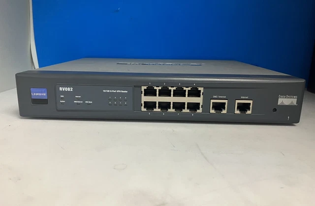 LINKSYS RV082 100 Mbps 8-Port 10/100 Wired VPN Router Gateway ~ $28.90 ...