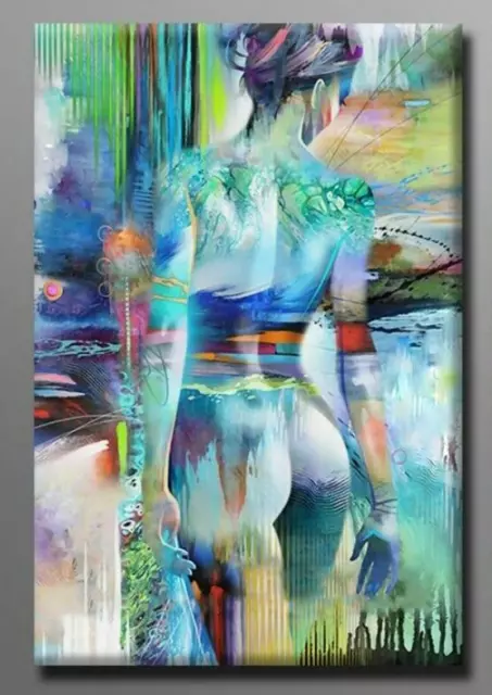 Modern Abstract Handpainted High Quality Oil Painting Portrait Charming woman