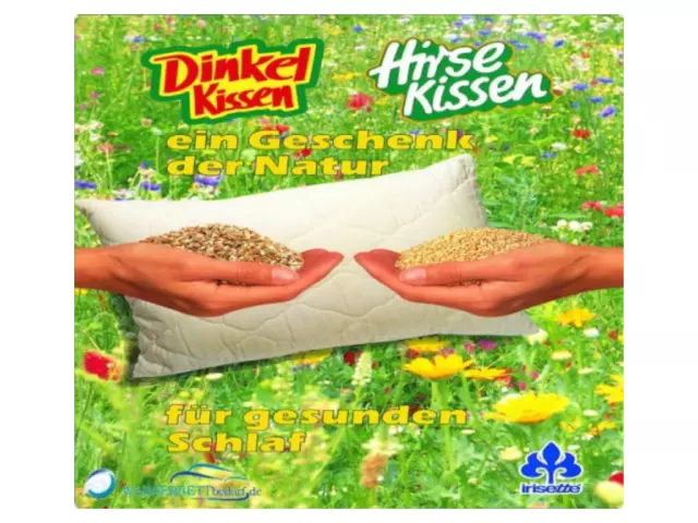 Dinkelkissen Körnerkissen Irisette Schlafkissen Naturkissen allergikerfreundlich