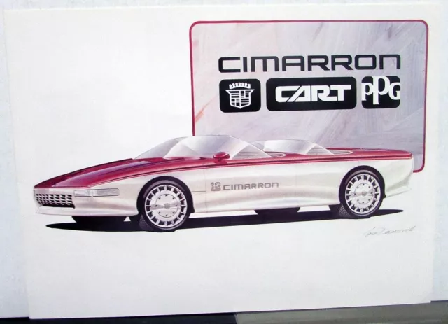 1985 Cadillac Cimarron CART PPG Trackside Vehicle Concept Car Brochure Handout