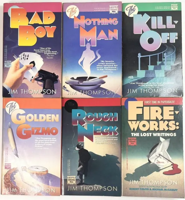Lot of 6 Jim Thompson Paperback Books: Bad Boy, The Nothing Man, The KillOff