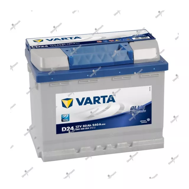 Batterie voiture Blue Dynamic Varta D24 12V 60AH 540A 560408054 242X175X190mm