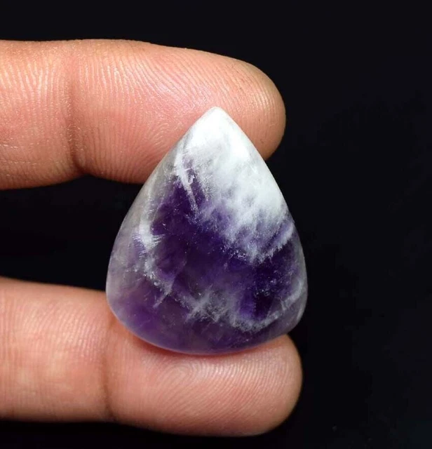 Améthyste Naturelle Dentelle Agate Poire Cabochon Pierre Précieuse Lâche...